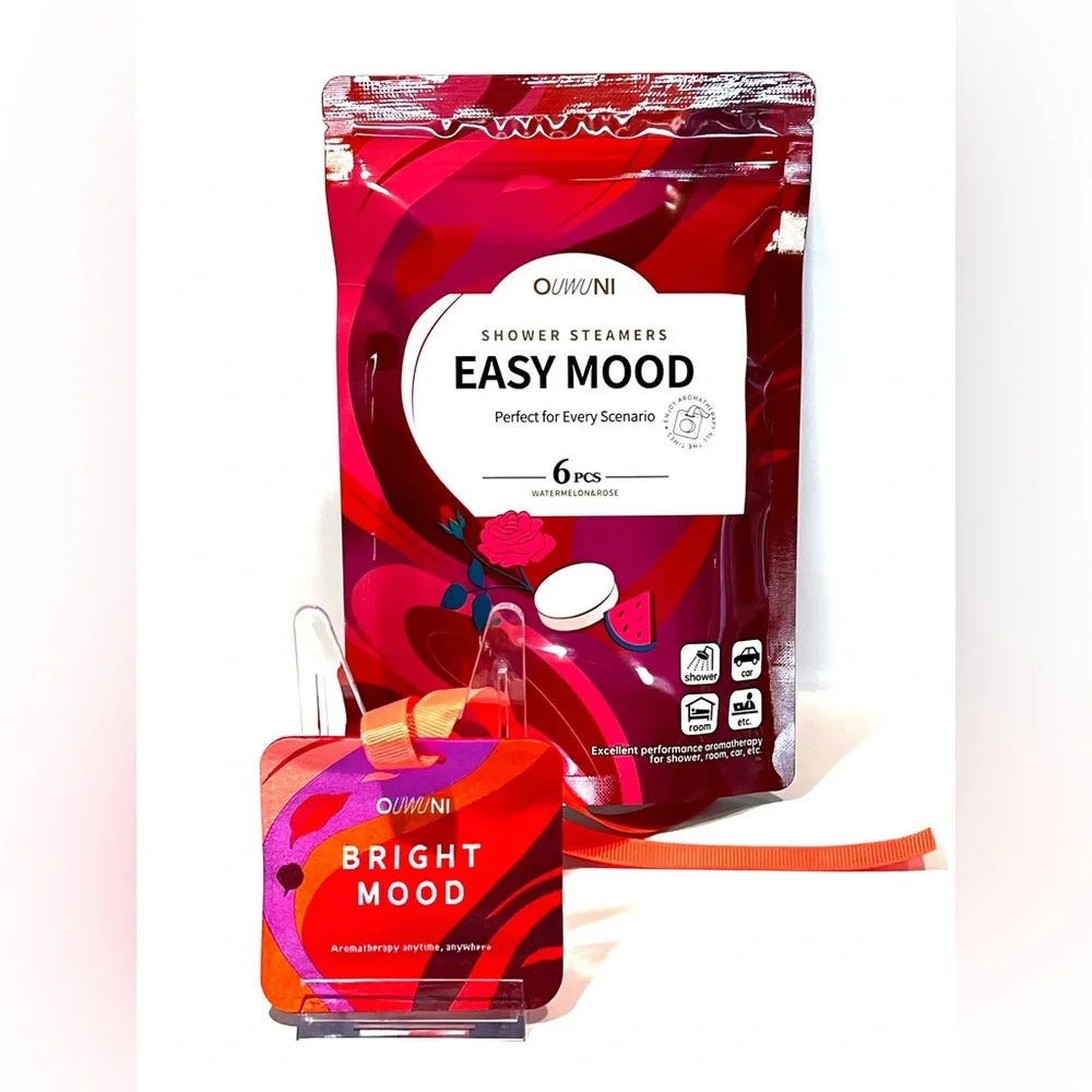 Easy Mood ORGANIC Shower Steamers Rose and Watermelon